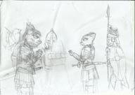 Blade armor artist:_Jadezzar character:Katia_Managan character:your_weird_OC monochrome spear