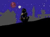 Secunda artist:Soadreqm chiaroscuro masser moonlight night silhouette
