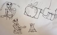 Blade Kvatch_arena_armor adorable artist:lapma character:Katia_Managan criminal_apple monochrome pig text