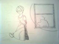 artist:Wren's_Sister character:Sigrid monochrome sketch