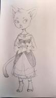 character:Little_Katia monochrome sketch
