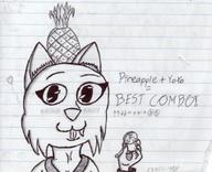 artist:Norexico character:Katia_Managan fruitarian pineapple sketch yo-yo
