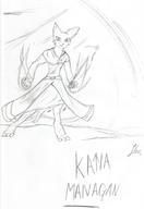 Katia's_wizard_robe amulet_of_silence artist:Elva'Rokk character:Katia_Managan drama_clasp looking_badass magic_fire pencil_drawing