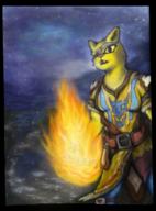 Kvatch_arena_armor character:Katia_Managan eyepatch magic_fire