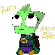 GIR Invader_zim character:Katia_Managan crossover