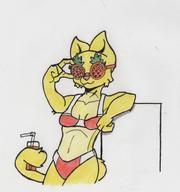 artist:KuroNeko character:Katia_Managan non-alcoholic_beverage pineapple sunglasses swimsuit