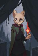Cloak_of_Gray_Tomorrow Katia's_Thief_Tunic character:Katia_Managan looking_badass magic_fire