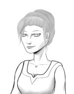 character:Sigrid monochrome portrait