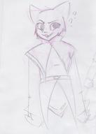 Katia's_wizard_robe artist:PepprCorn character:Katia_Managan monochrome sketch