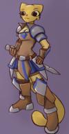 Blade Kvatch_arena_armor armor_design artist:lapma character:Katia_Managan smiling