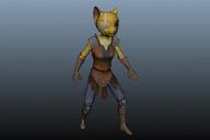3D Kvatch_arena_armor animation artist:makingfailure character:Katia_Managan eyepatch