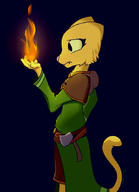 Katia's_wizard_robe artist:Terranner character:Katia_Managan chiaroscuro magic_fire