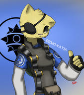 Cosplay Team_Fortress_2 artist:sonicw555 character:Katia_Managan crossover demoman ear-tilt eyepatch
