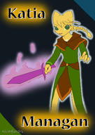 Blade Katia's_wizard_robe artist:KillerfishSG bound_weapon braids character:Katia_Managan looking_badass