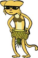 character:Katia_Managan fruitarian painted_underwear pineapple pineapple_shorts