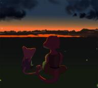 adorable animation artist:Bluedraggy beautiful braids character:Katia_Managan character:Quill-Weave chiaroscuro comic friendship inconsistent_rendering kittens night skooma_is_a_hell_of_a_drug sunset surreal text