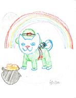 St._Patricks_Day adorable artist:Kazerad character:Welkynd_Kitty crayon sketch