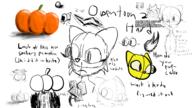 artist:rollanan character:Katia_Managan fire pumpkin sketch text