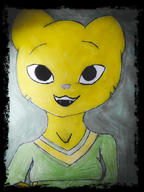 Colored character:Katia_Managan happy portrait