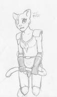 Kvatch_arena_armor artist:korblborp character:Katia_Managan eyepatch monochrome sketch