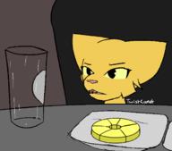 Khajiit artist:TwistComet black_eyes character:Katia_Managan food khajiit_racism meme pineapple