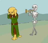 Katia's_wizard_robe artist:MinnoSimmins character:Katia_Managan meme musicality skeletons undead wind_instrument
